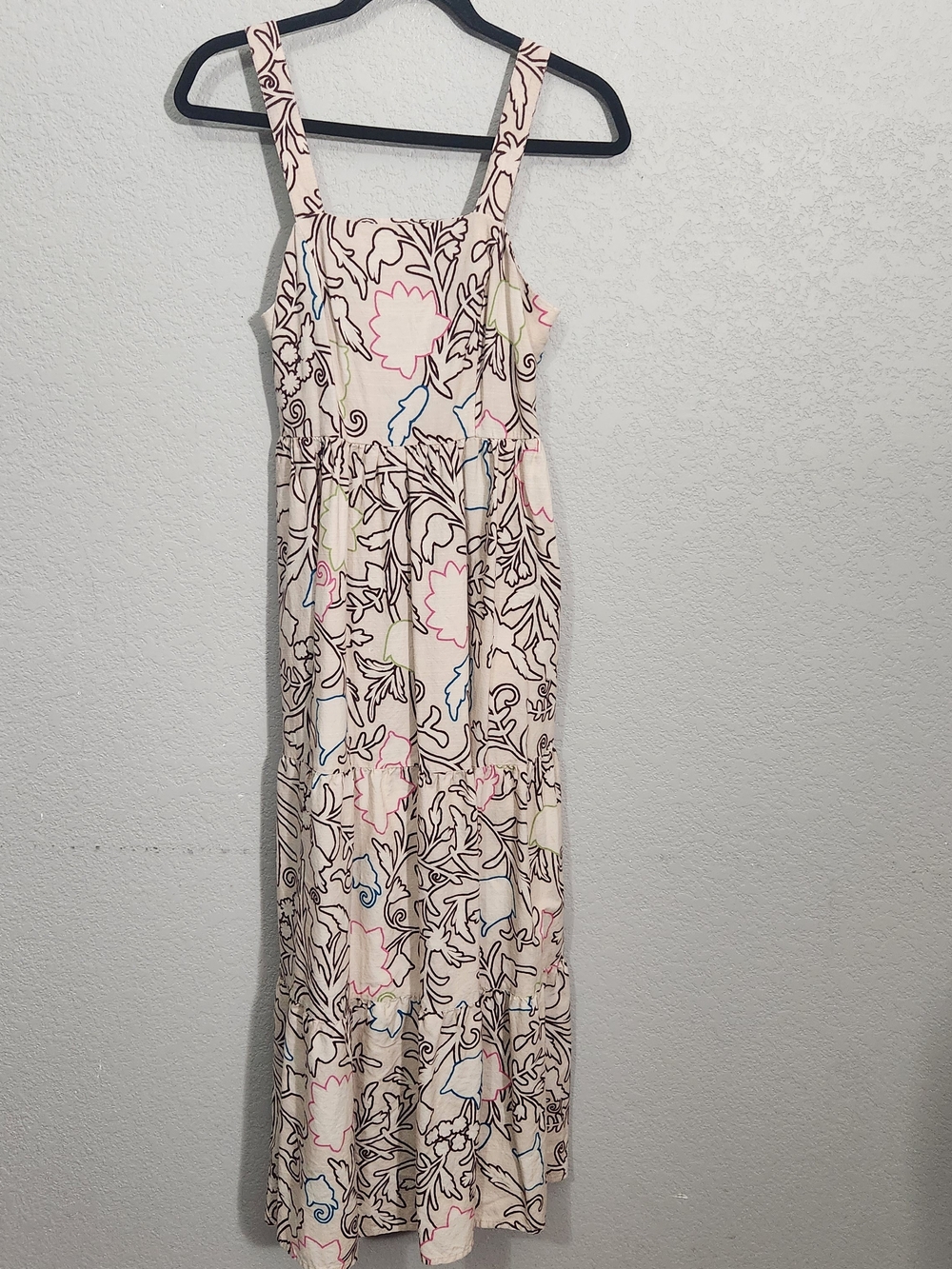 Knox Rose Maxi Dress XS Floral Cream Boho Cottage